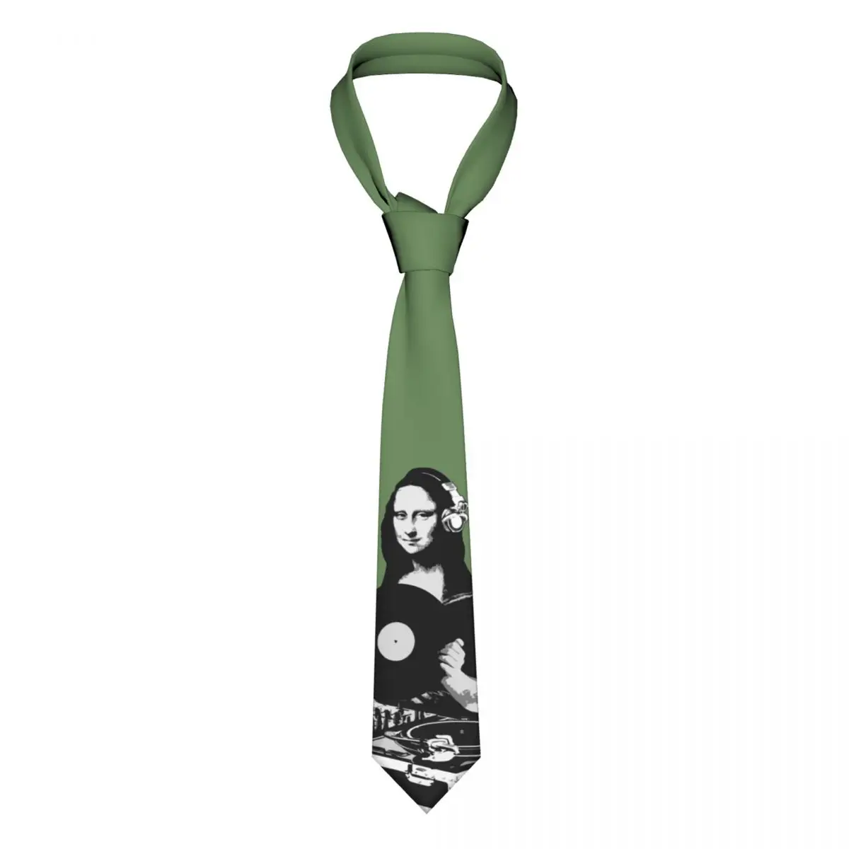 

DJ Mona Lisa Aty3rsyniff Neckties Men Women Casual Polyester 8 cm Wide Neck Tie for Mens Daily Wear Gravatas Business