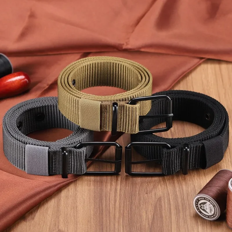 

Hot Selling Canvas Belt for Men's Tactical Men's Outdoor Sports Simple and Practical Woven Nylon Canvas Denim Pants Fashion Belt