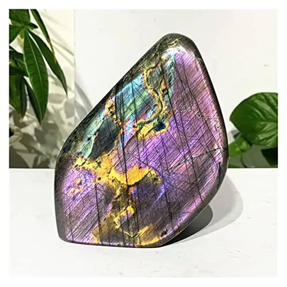 Crystal Rocks Labradorite Healing Decoration Stones Natural Energy Quartz Degaussing Home Decor Fish Tank Flowerpot Garden Altar
