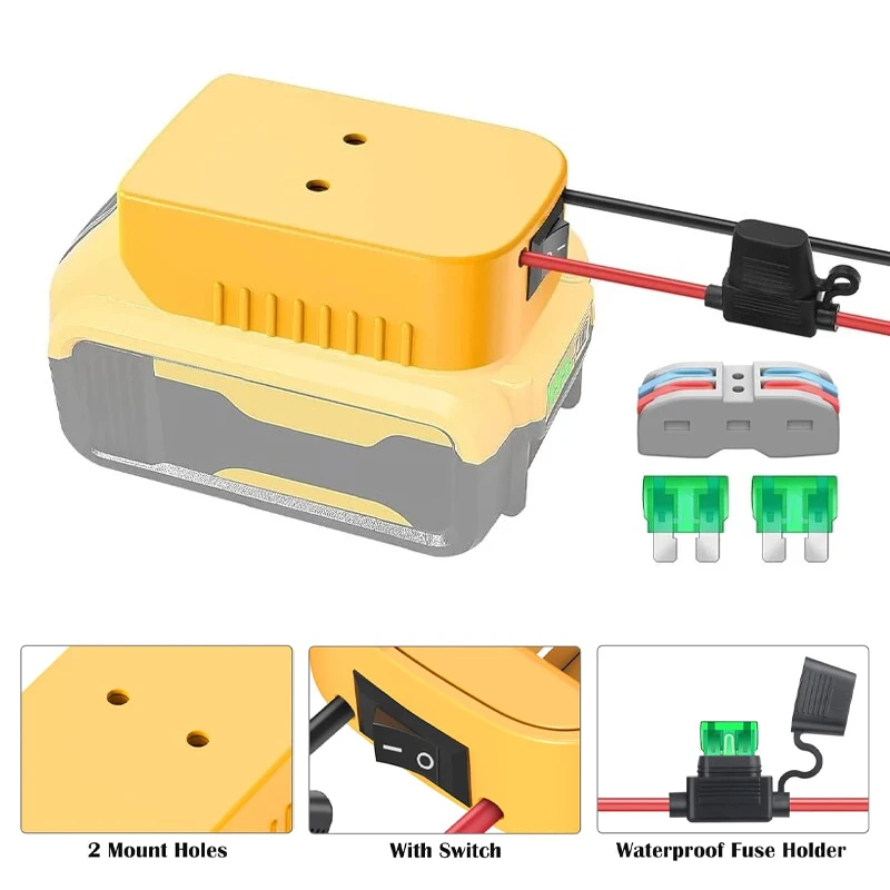 

1/2 шт., адаптер для литиевых аккумуляторов Dewalt 18 В/20 в