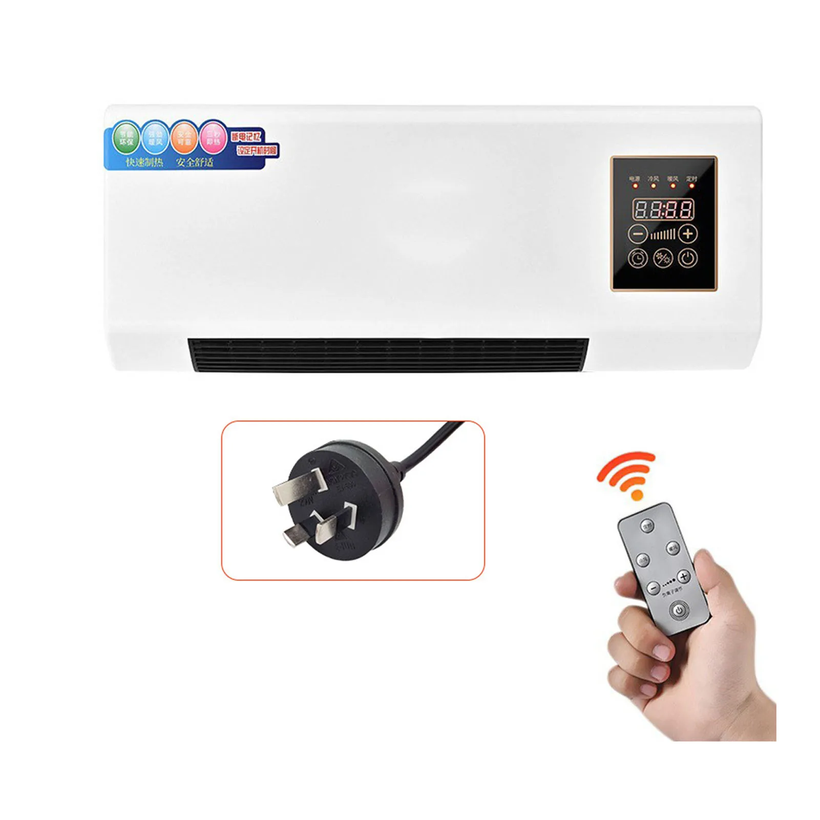 Wall Mounted Heater Portable Small Heater Transmission Is Stable Low Energy Consumption Suitable For Bathroom/Bedroom Use