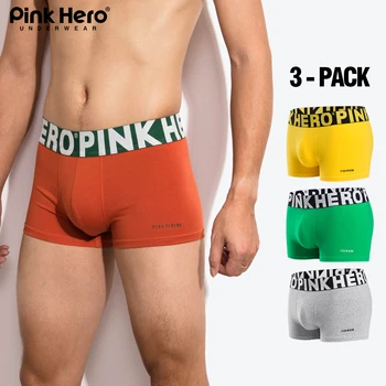 3 pezzi di mutande PINKHERO da uomo, comprese boxer intimi in cotone comodi e morbidi di alta qualità , calzoncillos hombre 1