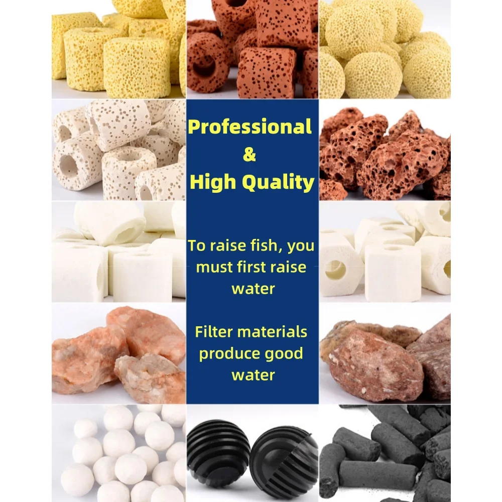 fish tank water purifier 420g Aquarium Filter Media Activated Carbon Ceramic Ring Biological Ball External Internal Filter With Bag