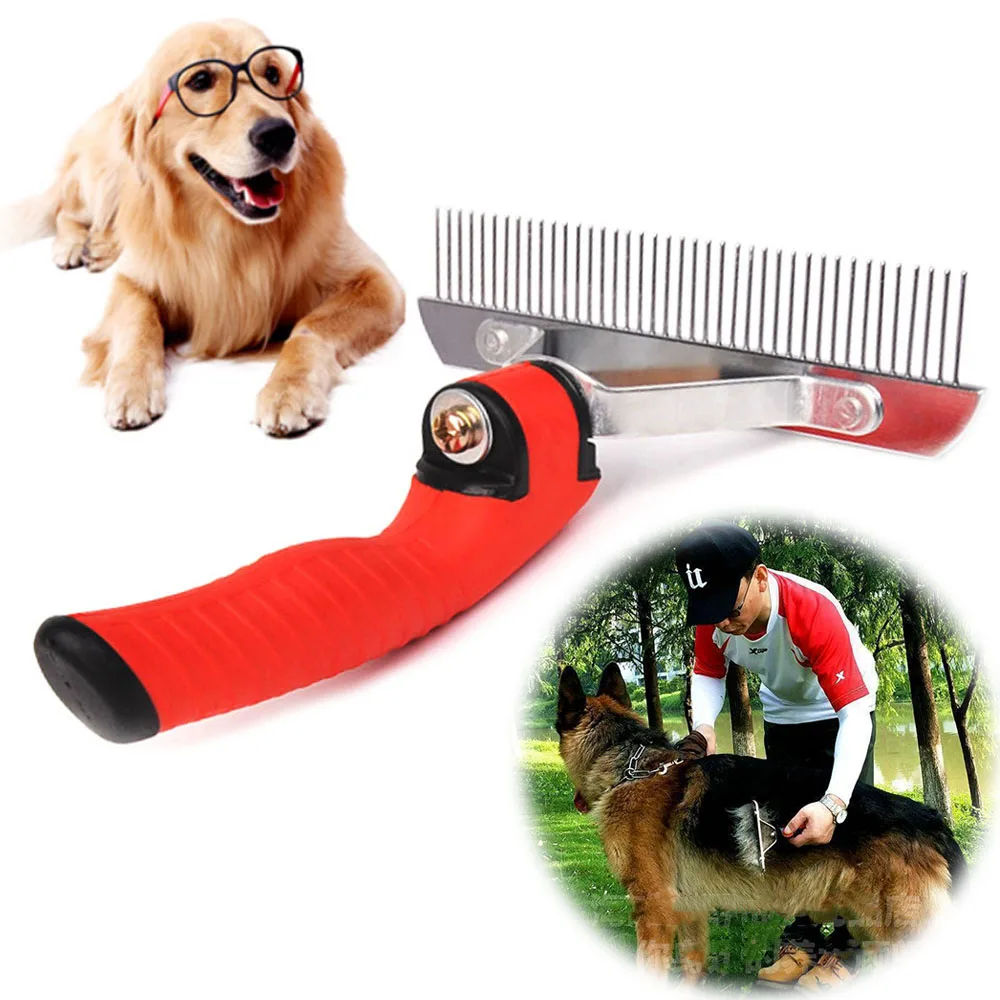 Pet Grooming Rake Undercoat Brush for Dogs Long Hair Undercoat Rake