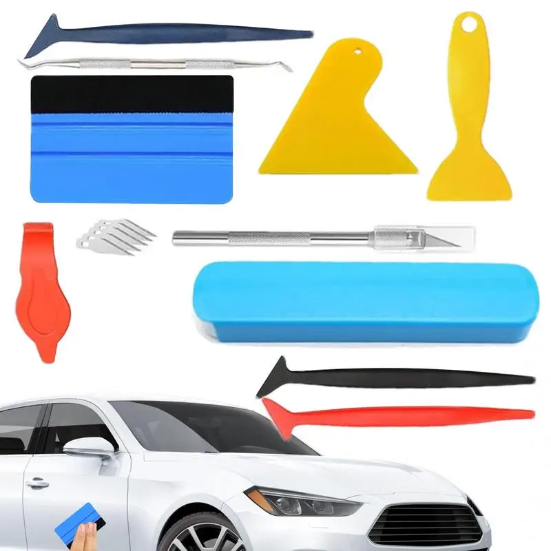 

Car Tools Wrap Film Sticker Wrapping Tool Anti-slip Vehicle Vinyl Wrap Window Tint comfortably Beef Tendon Hard Scraper Tool