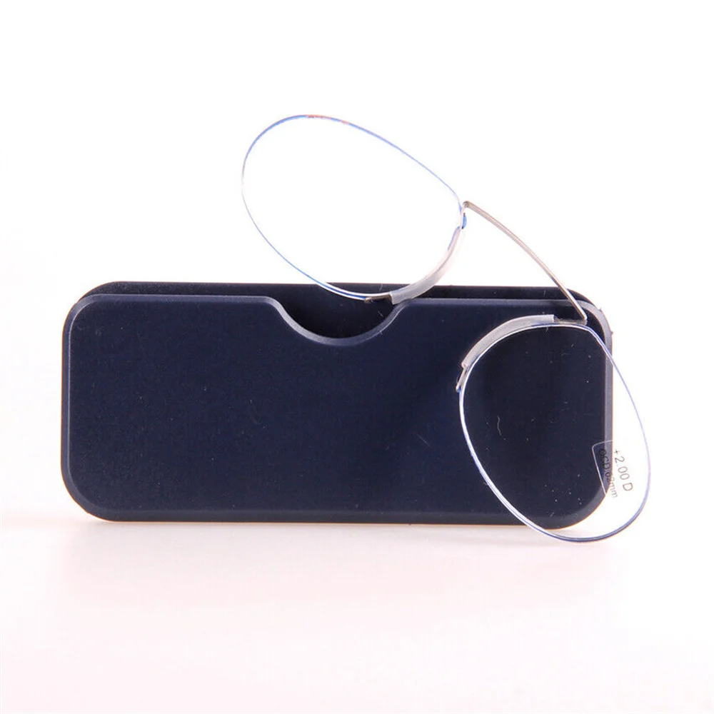 Randlose Nase Clip auf Lesebrille Mini tragbare beinlose faule Brille Männer Frauen presbyopische Brille Vergrößerung 1,0-3,5 – Detail 8