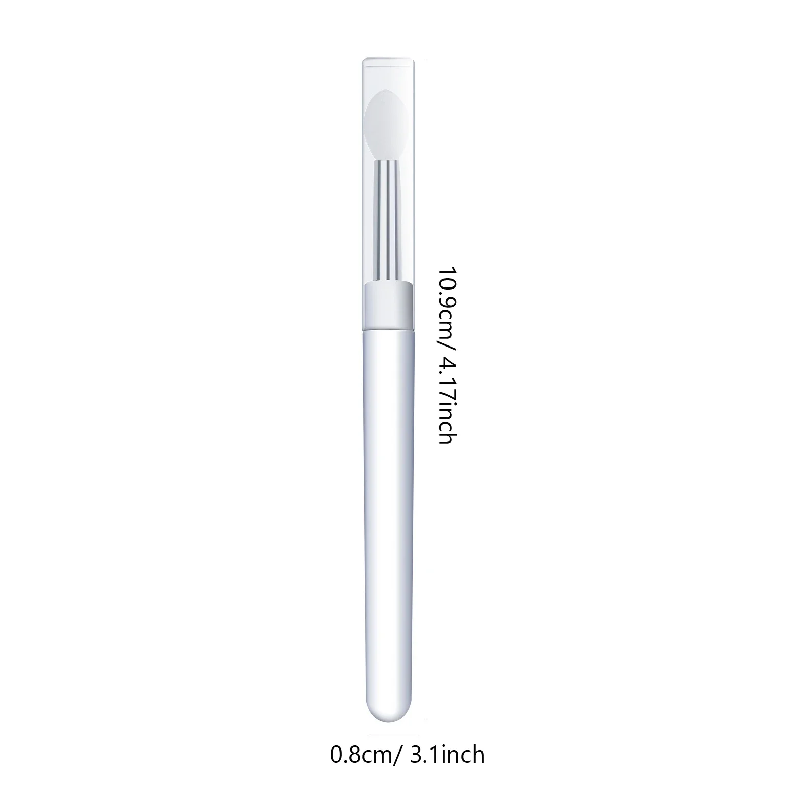 Nail Art Transparent Silicone Brush 2Pcs Mirror Glitter Powder Chrome Pigment Applicator Stick nail art brushes nail brushes nail art tools silicone applicator sticks