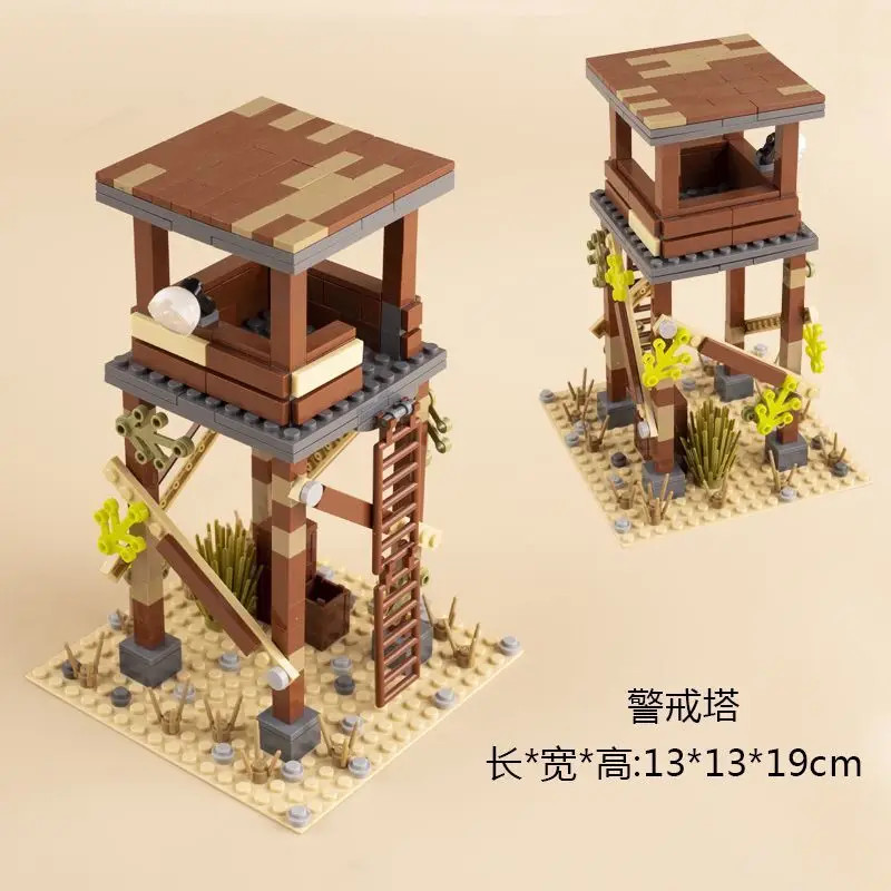 Medieval Series Build Moc Castle Tower War Chariot Crossbow Carriage Soldier Figure Accessories Small Building Block Kids Toys