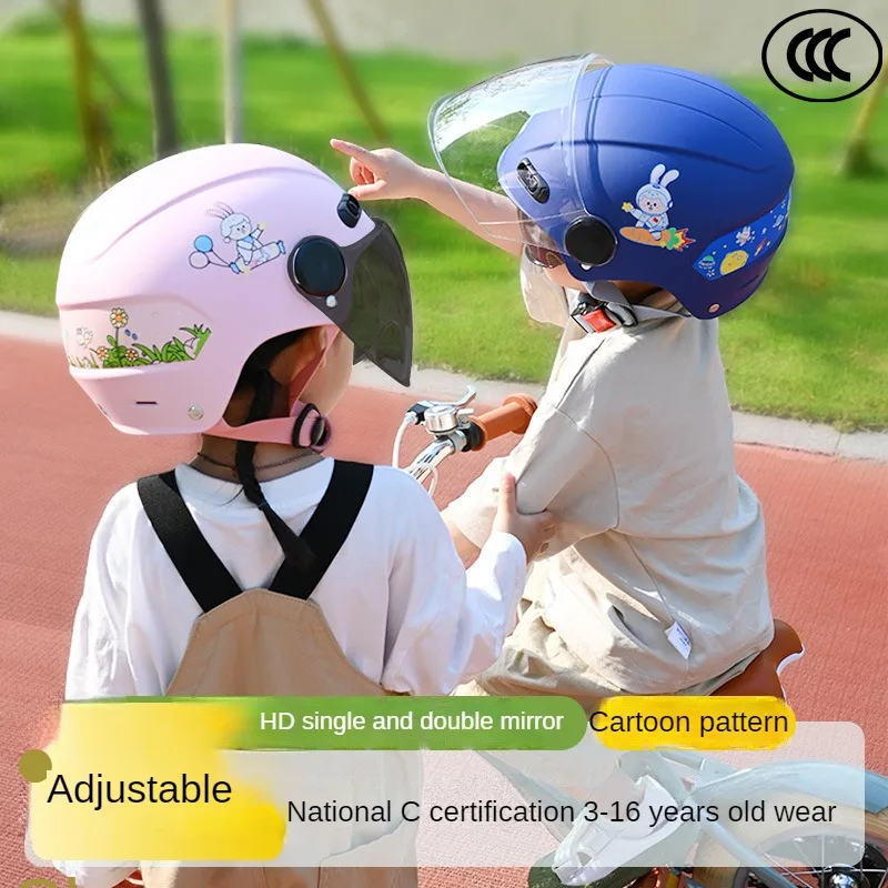 3-16 Anni Auto Elettrica Casco Per Bambini Estate Bambino Cartone Animato Moto Mezzo Casco Pattinaggio All'Aperto Balance Board Casco Di Sicurezza