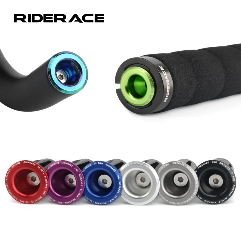 1 Pair Bike Grip Handle Bar End Cap Aluminium Alloy BMX MTB Road Bicycle Grip Caps Multi-Color Cycling Handlebar Accessories