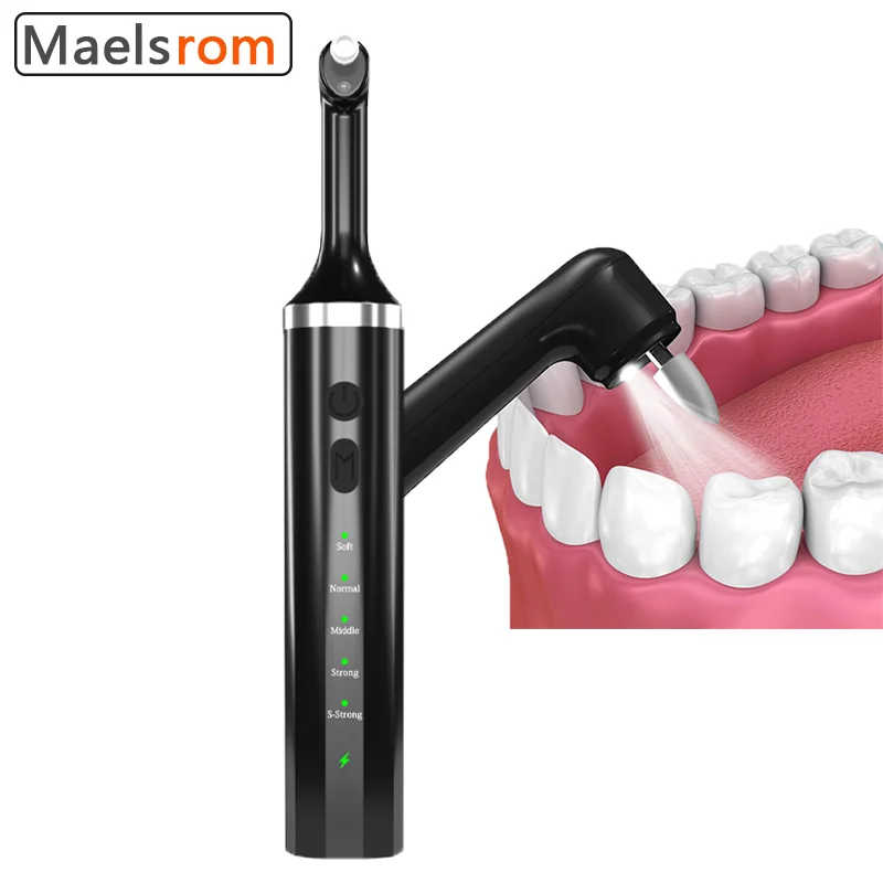 Tooth Polisher Teeth Cleaning with 5 Cleaning Modes Removes Tartar and Dental Calculus Electric Tartar Polishing Kit Tooth Clean