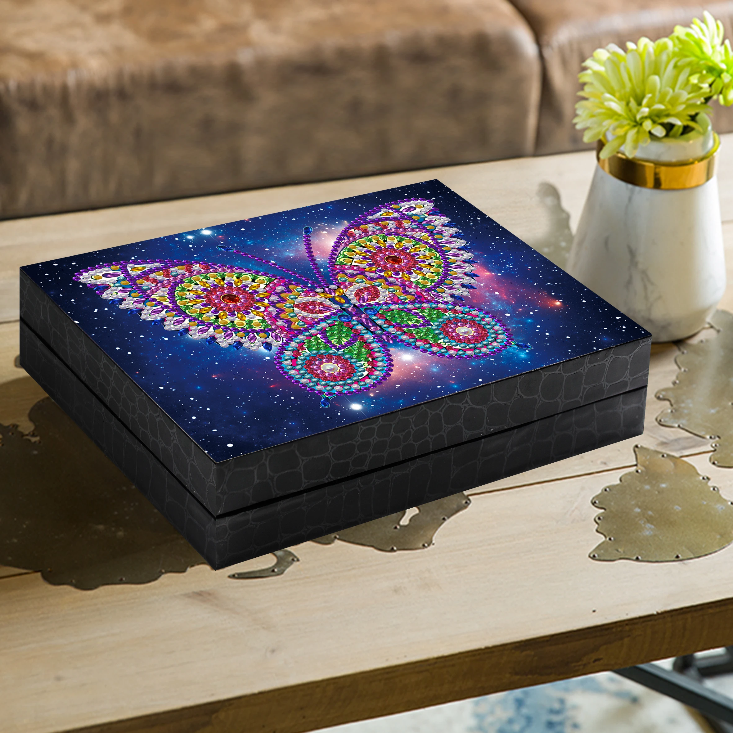 New Diamond Painting Jewelry Box Set Wooden Box Diamond Mosaic Embroidery  Cross Stitch DIY Jewelry Storage Box Birthday Gift