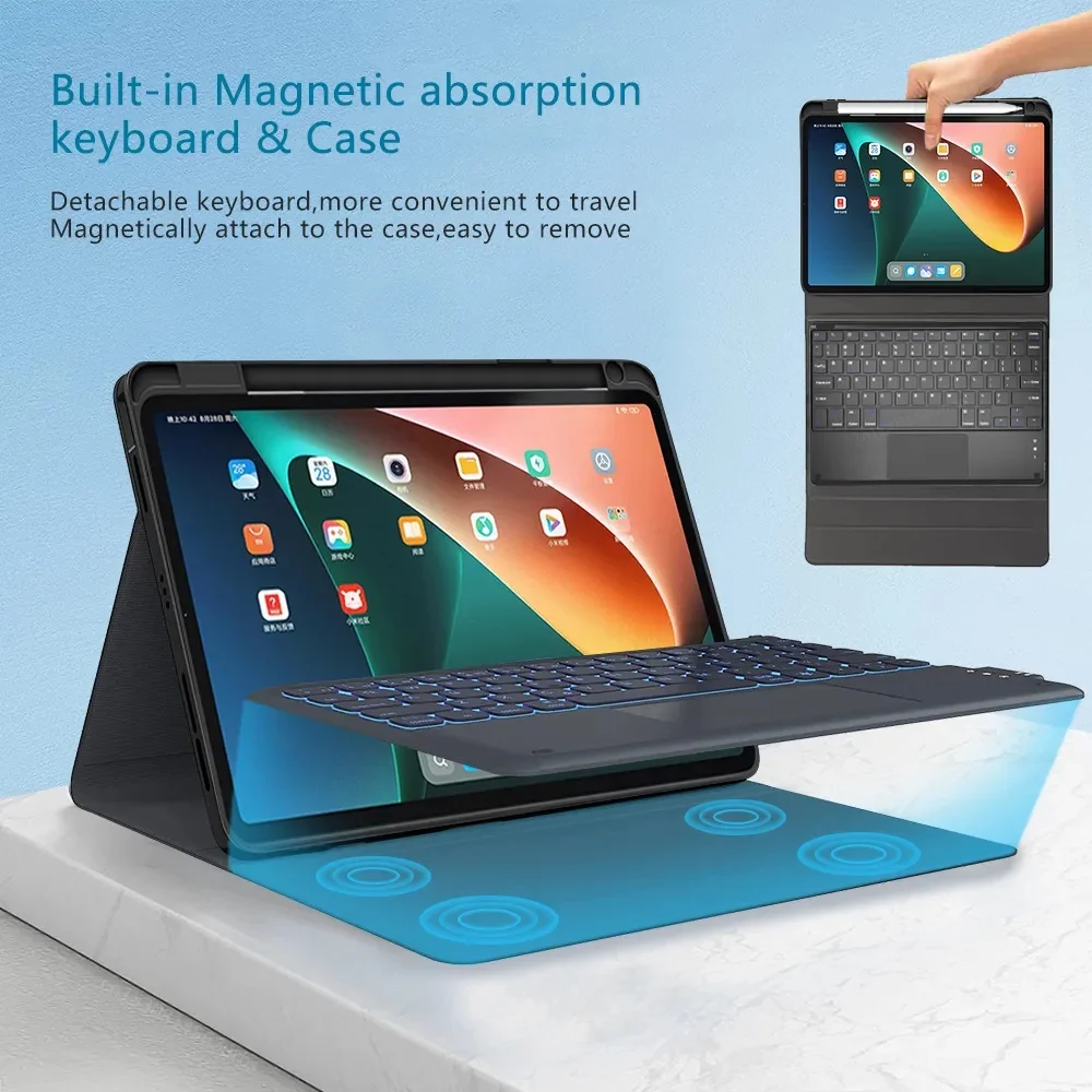 HOU Magic Keyboard for iPad Pro 11 Air4 5 Bluetooth Foldable 4 Color  Magnetic iPad Keyboard Office Travel Mini Wireless keyboard - AliExpress