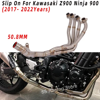 Slip For Kawasaki Ninja 900 Z900 2017- 2022 Full System 51mm Motorcycle Exhaust Escape Modifed Front Link Pipe Stainless steel