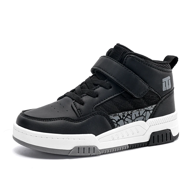 أحذية أطفال كلاسيكية على الموضة للأولاد أحذية رياضية جلدية عالية الجودة أحذية كرة السلة المتزلج أحذية رياضية فاخرة للأولاد