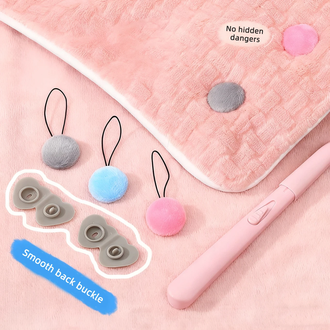 8Pcs Quilt Fixing Clips Duvet Clips Bedding Holder Fasteners Round Plush Fixing Clips for Winter Thick Quilts Blanket Sheet Bed