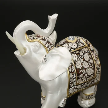 Vintage Exquisite Elephant Model Ornaments Statue Craft Gift Home Office Decoration 2