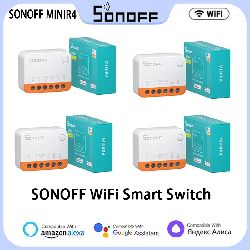 Sonoff Wifi Minir4 Smart Switch 10A Controllo A 2 Vie Mini Extreme Smart Home Relay Support R5 S-Mate Voice Alexa Alice Google Home