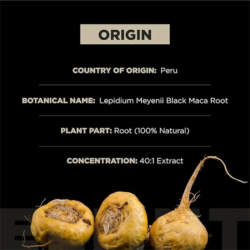 Male Enhancing Supplement Original Black Maca Root Ashwagandha Panax Ginseng Fenugreek Capsules 4 In 1 Organic