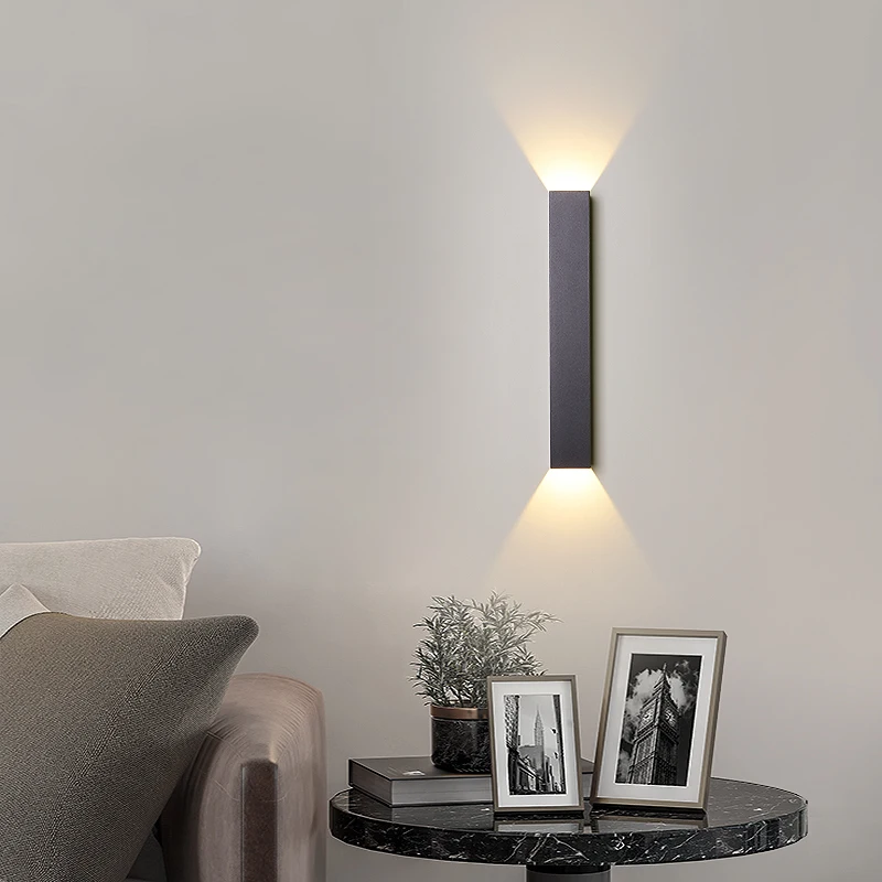 Modern Wall Lamp TV Background Lights Lone Line Up and Down Light Decor Bedroom Bedside Lamp For Corridor Stair Home Indoor 5