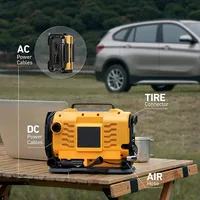 Compresseur d'air Portable double puissance 110V-230V AC/DC, pompe de gonflage de compresseur de voiture, gonfleur de pneus pour voiture, bateau, matelas de vélo 4