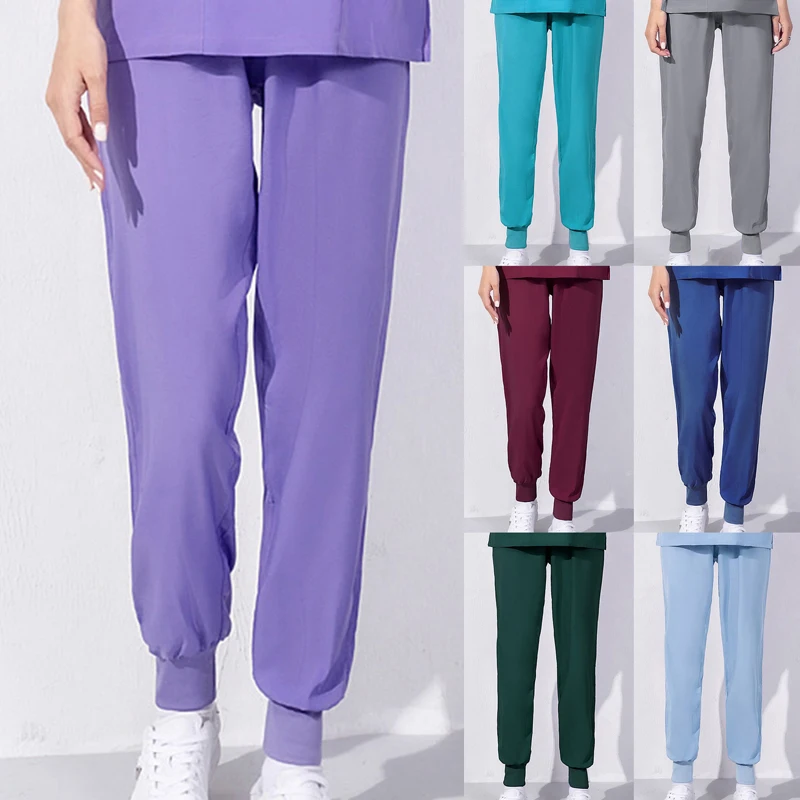 

Solid Color Light And Thin Breathable Elastic Frosted Pants, Doctor Nurse Uniform, Pants, Nursing Medical Work Clothes