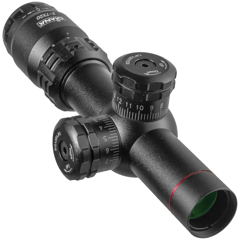 DIANA 2-7X20 Scopes Rapid Target Acquisition Hunting Riflescopes Mil-dot Optical Sight Mobile Size Pocket Scope