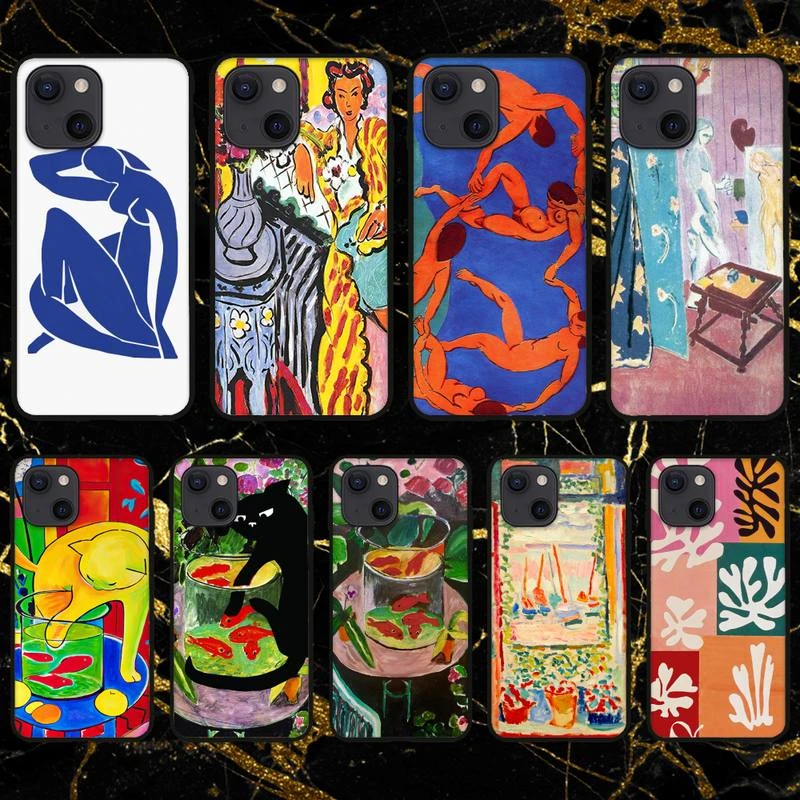 Luxury Henri Matisse Art Phone Case For iPhone 11 12 Mini 13 Pro XS Max X 8 7 6s Plus 5 SE XR Shell iphone 11 Pro Max leather case