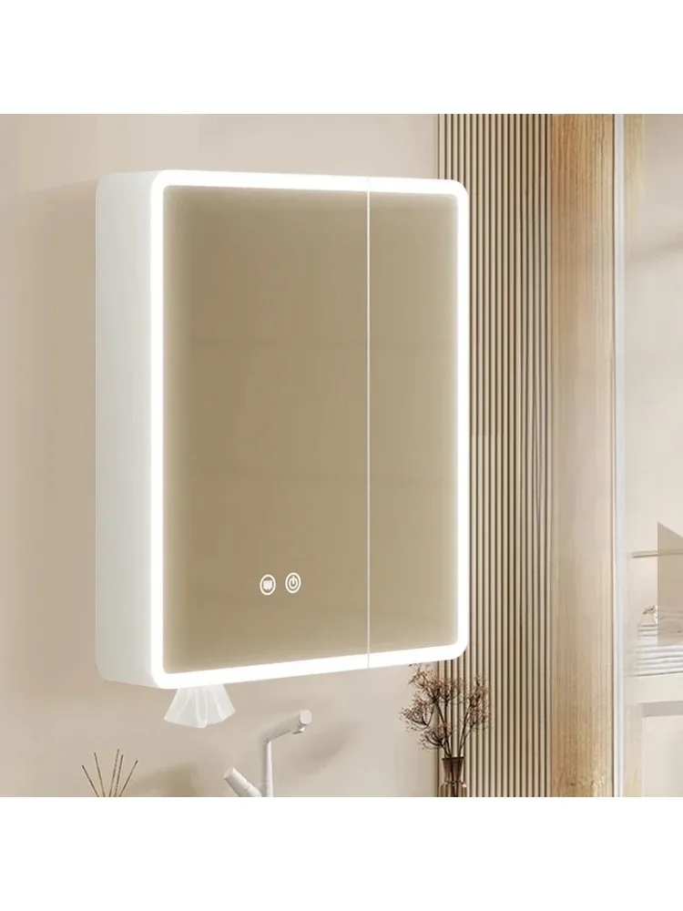 Simple and Stylish Bathroom Mirror Cabinet Wall Mounted Smart Beauty Mirror Cabinet Large Capacity Storage Home Furniture FYBC