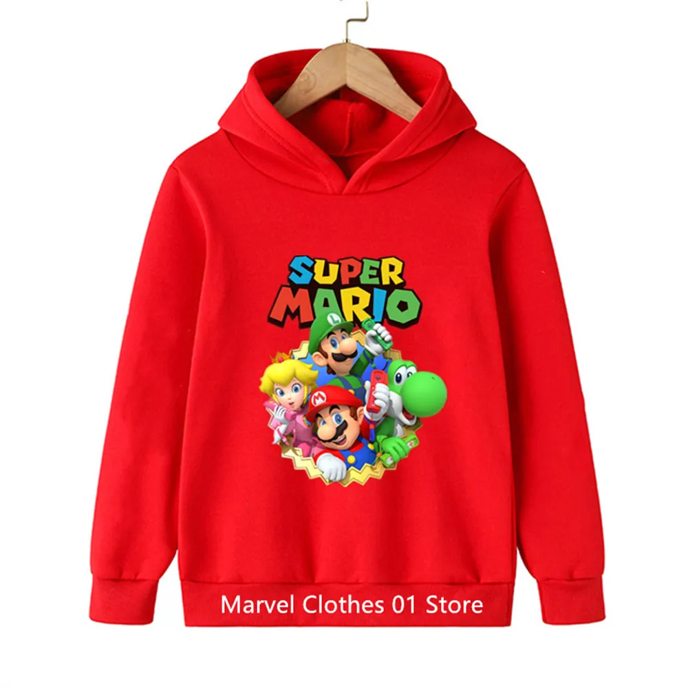 thumbnail image 1 of Sudadera de moda para niños y niñas, suéteres de dibujos animados, ropa de otoño para niños, sudaderas con capucha Bros, 1 of 5
