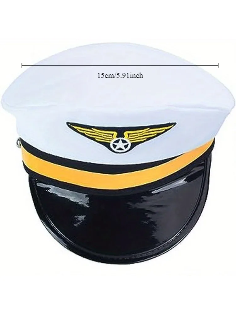 Pilot Clothing Set Hat Shoulder Badge Sunglasses Badge Tie Accessory