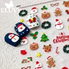 Winter Red Gonk Nail Art Sticker Christmas Series Cartoon Santa Claus Elk Design Adhesive Slider Snowman 2024 Manicure Foil Tips 1