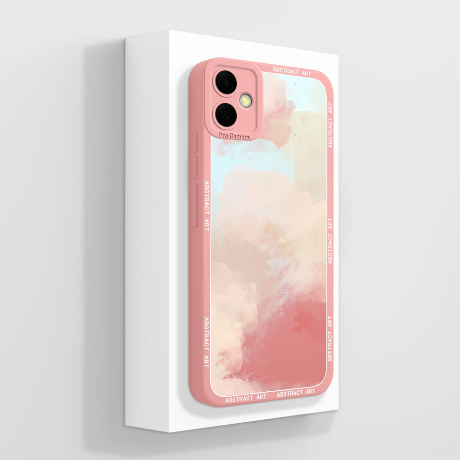 Abstract Design Soft Silicone Bumper Case with Camera Protection
