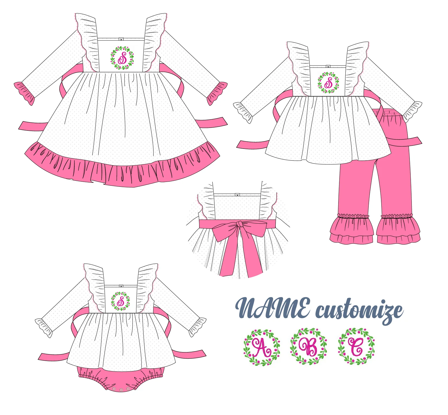 

Детский хлопковый комбинезон в горошек, с принтом