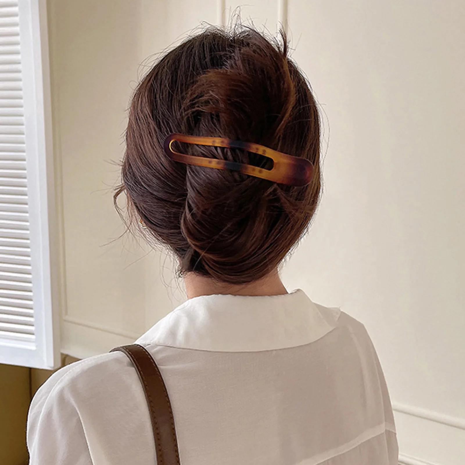 Acryl Mattierte Entenschnabel-Haarspange Vintage Elegante Mädchen-Pferdeschwanzklammer Koreanische Schlichte Mattierte Kopfbedeckung Damen Haarstyling-Accessoires – Detail 8