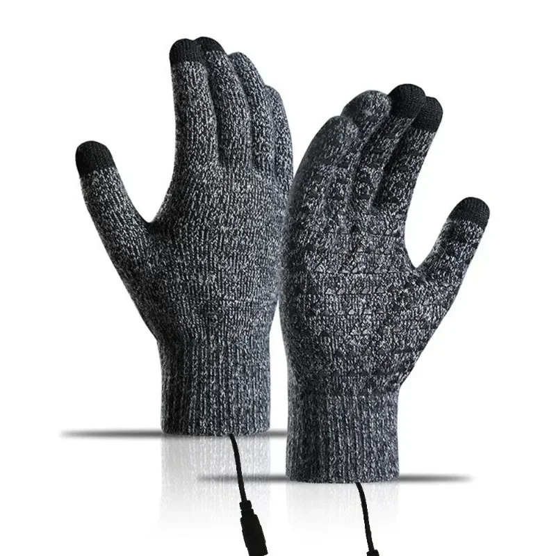USB Heated Gloves Waterproof Touchscreen Winter Snowboard Gloves Water-resistant Outdoor Camping Skiing Motorcycle Bicycle Glove 5