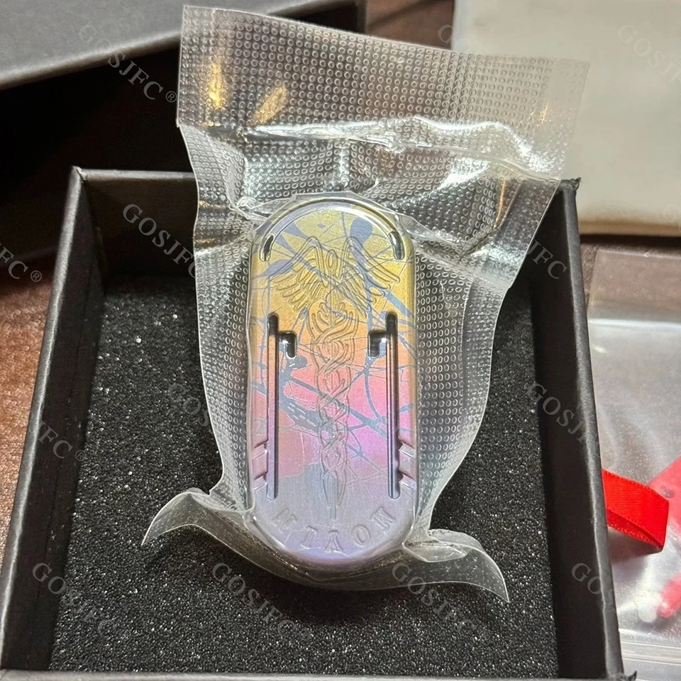 ZDEDCメイク音叉フィジェットスライダー チタン合金プッシュスライダー