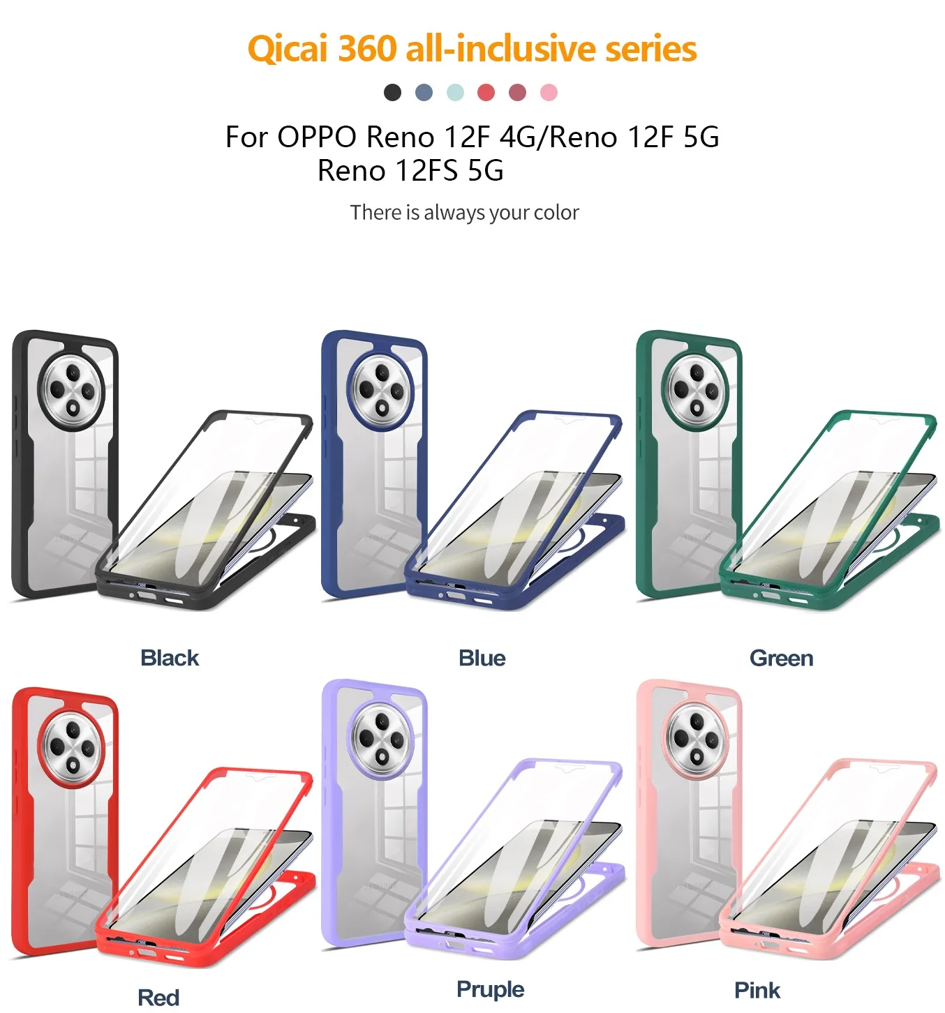 360° Full Protection Case with Screen Protector Film