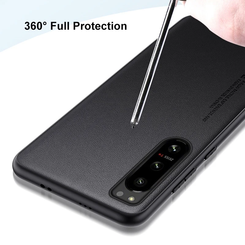 Luxury PU Leather Shockproof Phone Case - Full Protection Back Cover