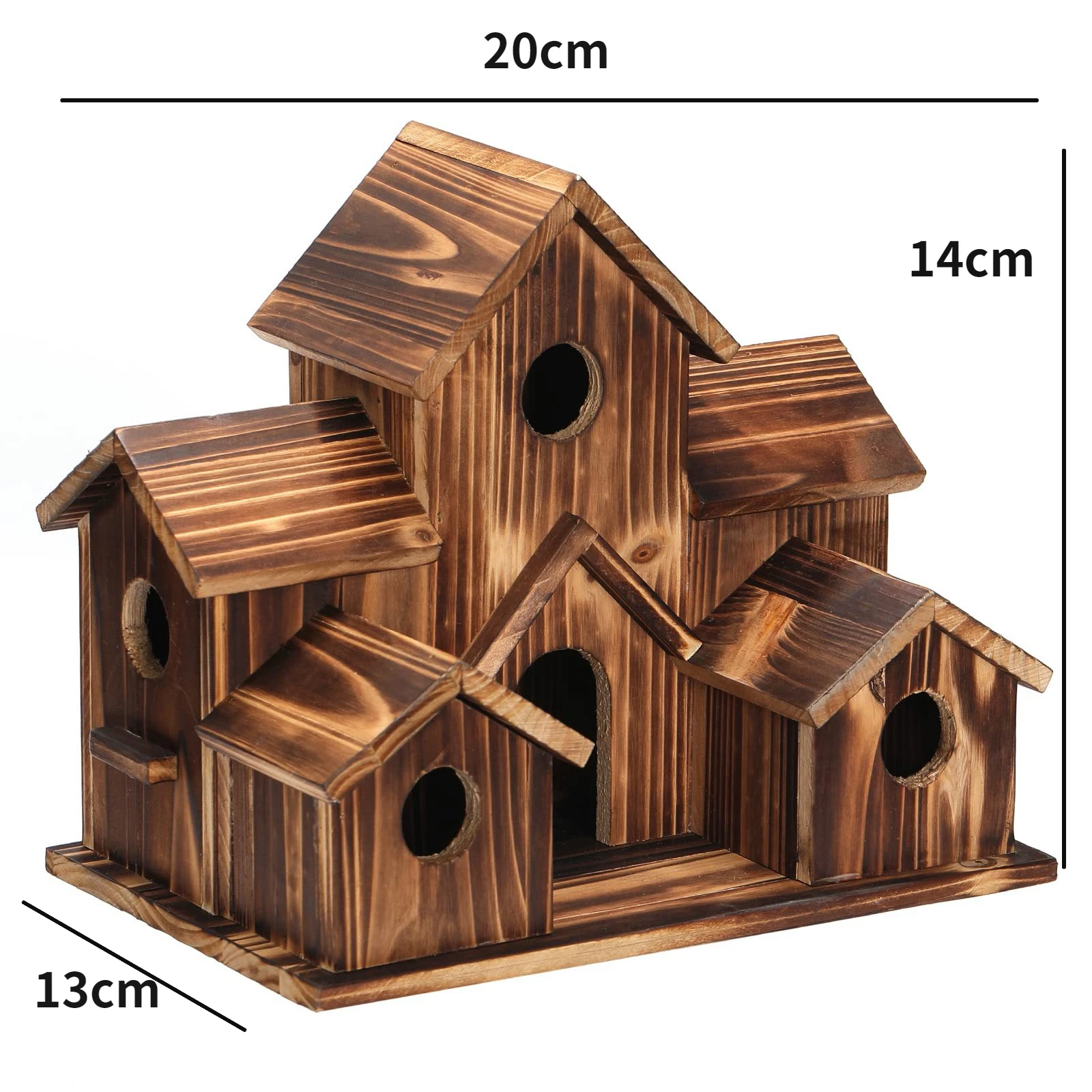 Maison de colibri en bois naturel, accent d'oiseaux extérieur, balançoire  de perroquet, mangeoire à oiseaux de jardin extérieur, chambre plus lente -  AliExpress