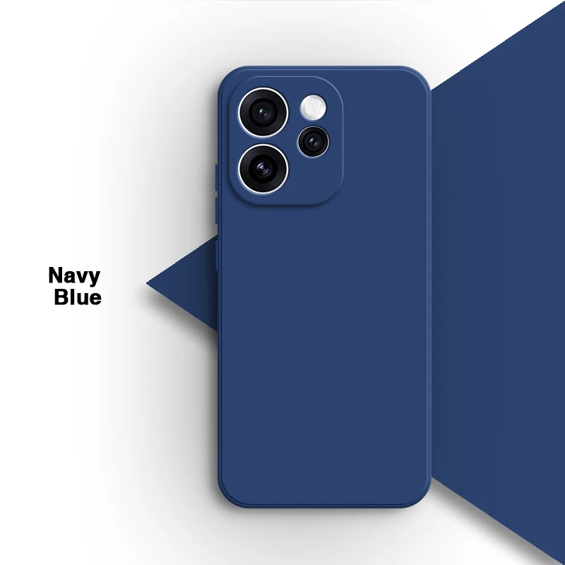 Premium Liquid Silicone Phone Case with Lens Protection - High Quality TPU Classic Back Cover