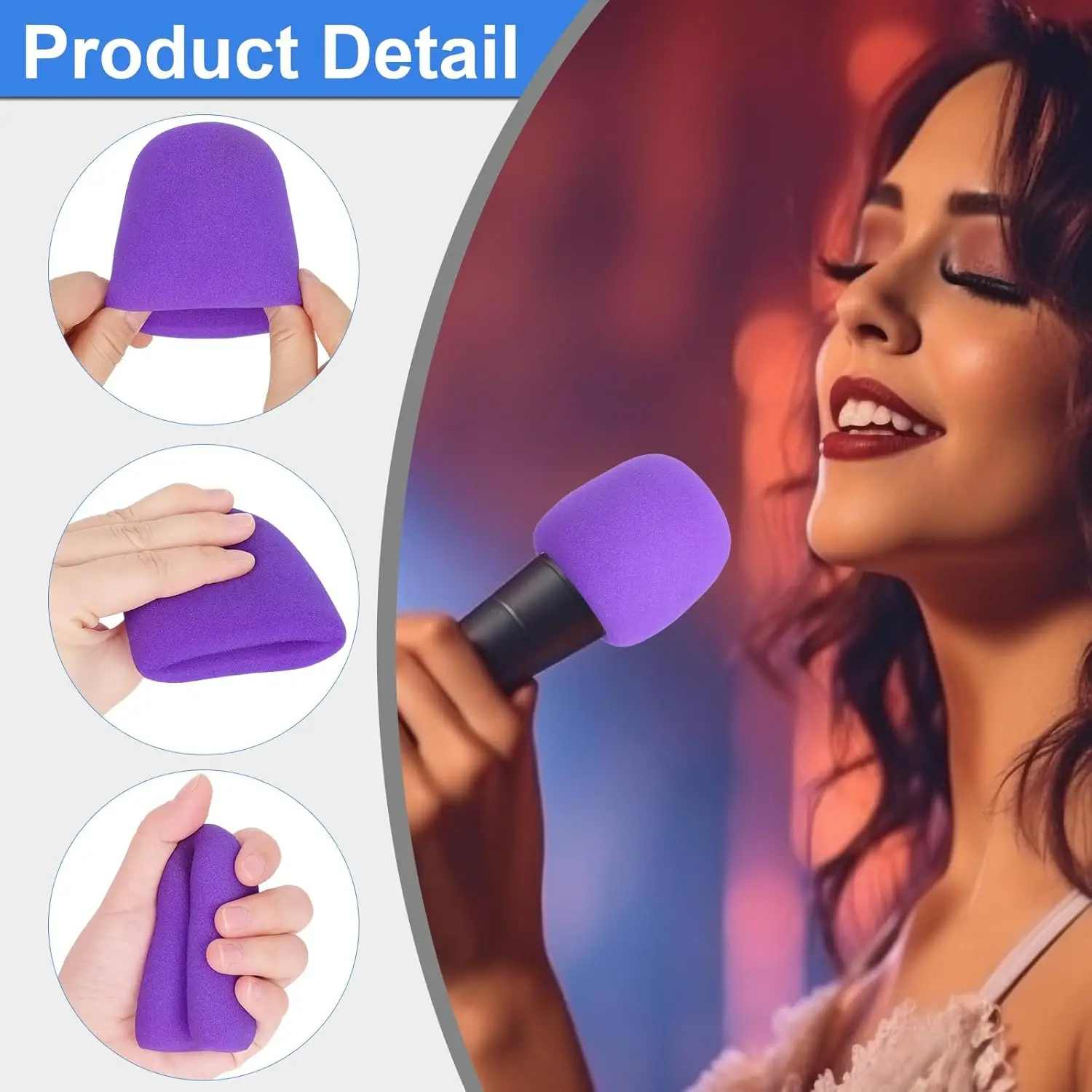 Microphone Foam Mic Cover Thicken Professional Studio WindScreen Protective Grill Shield Soft Sponge Microphone Cap