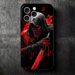 Ethereal Grim Reaper Skull Scythe Soft Phone Case - Black Cover - iPhone 15 Pro Max (KHTY00153A)