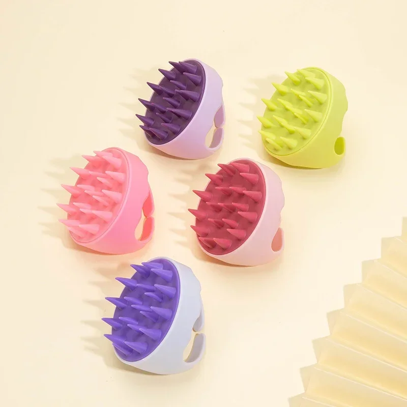Shampoo Head Scalp Massage Brush Silicone Soft Skin Friendly Hair Washing Massager Comb SPA Massage Brush Beauty Hair Tool Salon 3