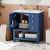 30inch Transitional Style Bathroom Vanity Cabinet Combo with Ceramic Sink 4