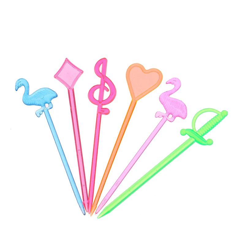 Fruit Fork Food Picks 50Pcs Animal Flamingo Heart Party Supplies Food Picks et Fruit Fork Snack Cake Dessert Salad Sticks Cocktail Toothpick Skewe