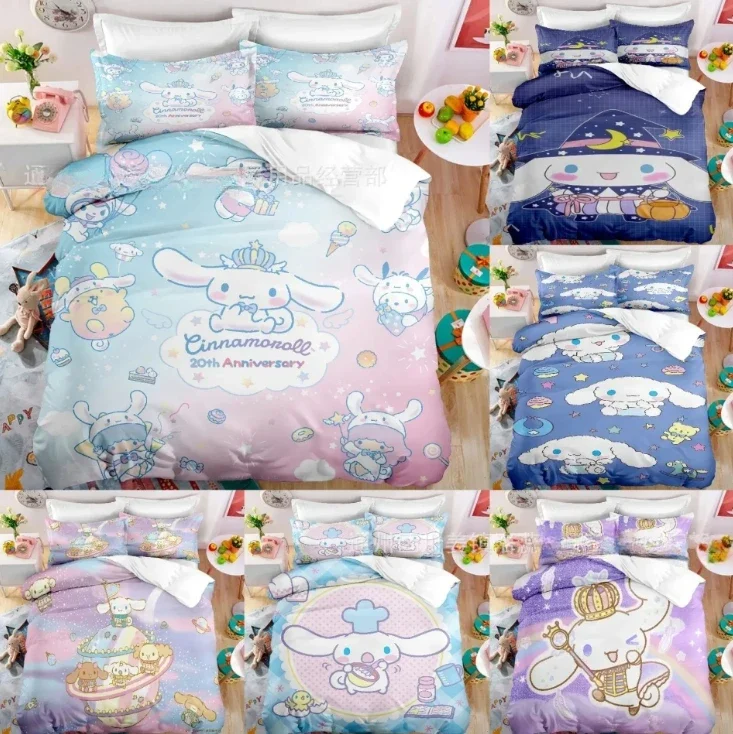 Kuromi Kawaii Printed Bedspread Quilt Cover Bedding Quilt Cover Cosplay Clothing Accessories Boys Girls Anime kawaii Cartoon