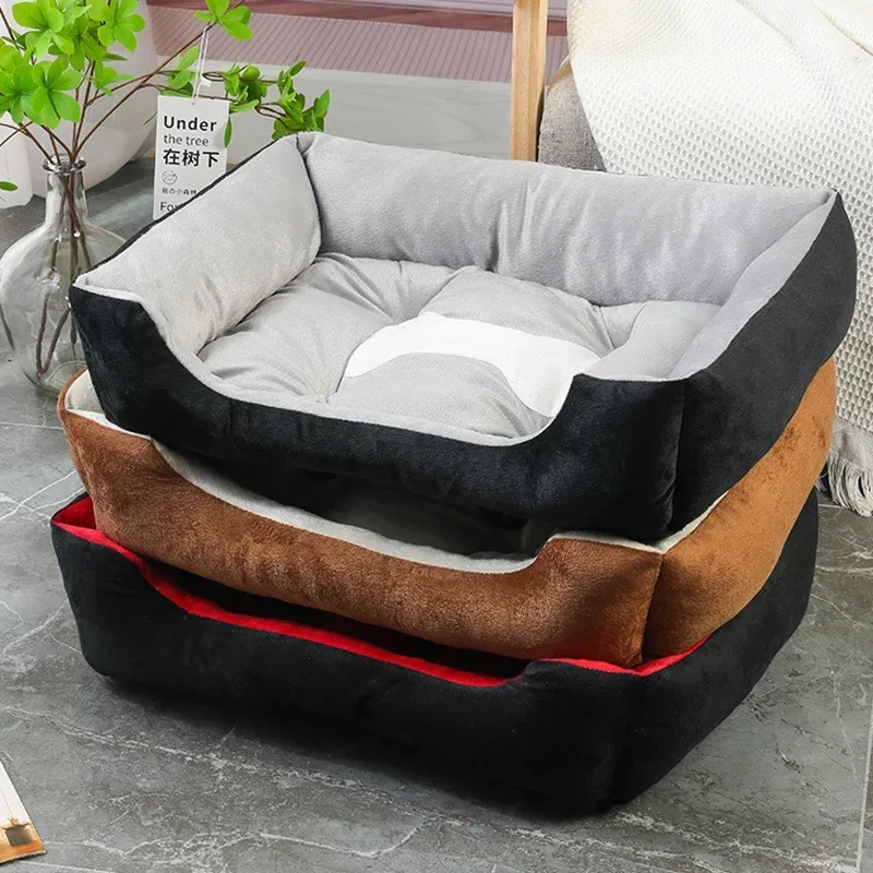 Letto per cani quadrato traspirante per cuscino per cani di grandi dimensioni Letto per gatti per dormire antiscivolo Letto per cani addensato caldo invernale Tappetino per gatti morbido Casetta per animali domestici