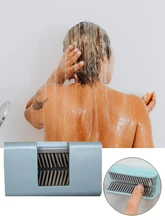  Hair Catcher Shower Wall Hair Trap for Shower Drain Bathroom Wall Hair Collector for Bathtub Reusable Hair Collector With Hook 