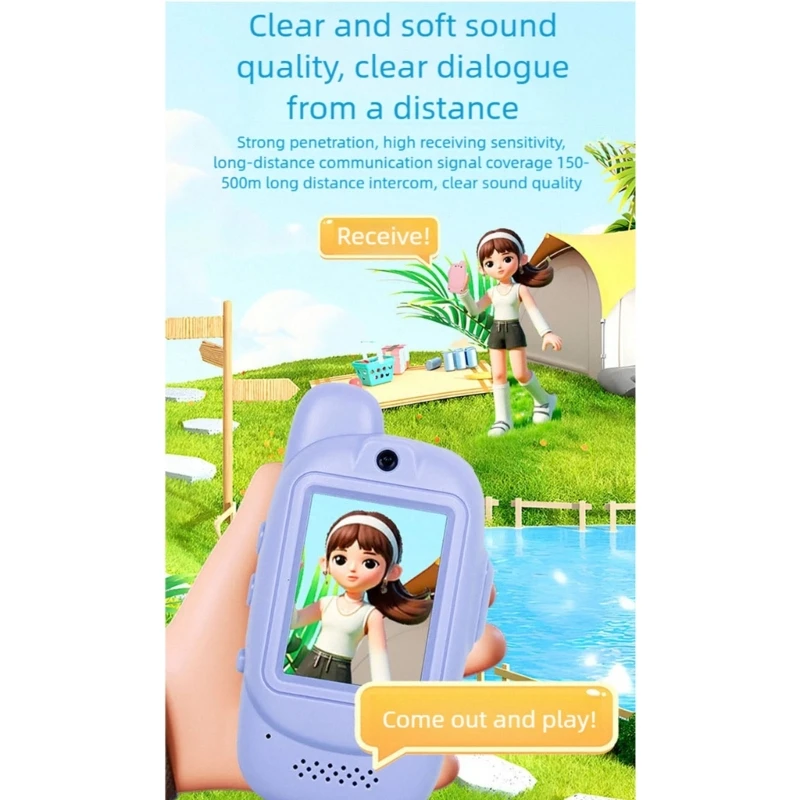 워키 토키 어린이 인터콤 장난감 놀이 활동 중에 어린이가 쉽게 사용할 수 있는 간단한 버튼 레이아웃 15UB